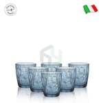 Bộ 6 ly thủy tinh DIAMOND màu xanh biển – Bormioli Rocco 350220 – 300ml
